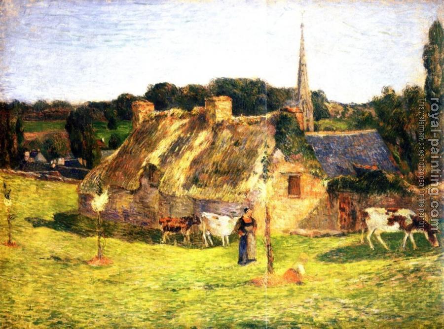 Paul Gauguin : Lollichon Field and Pont-Aven Church